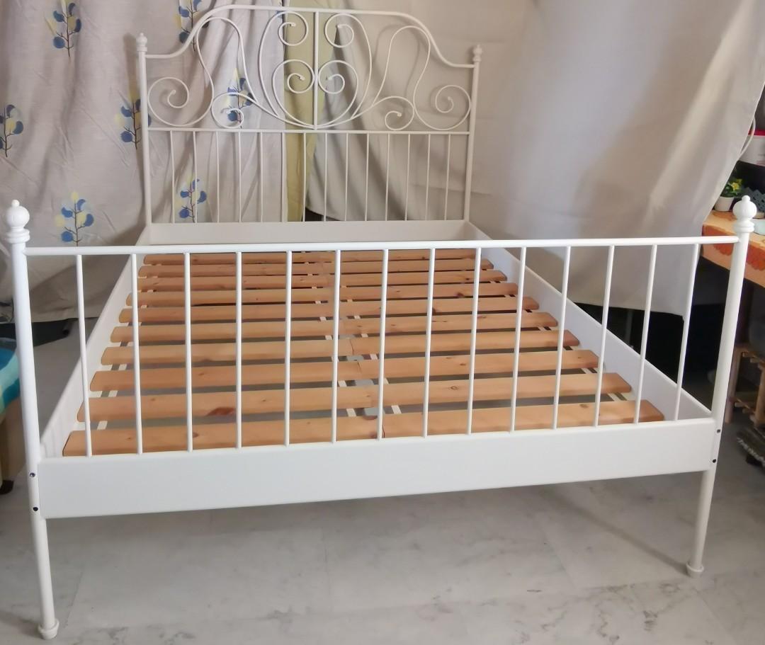 IKEA Solid Steel Bed Frame, Furniture & Home Living, Furniture, Bed