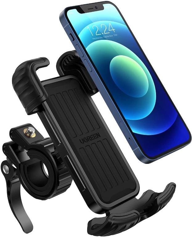 X Galaxy S10 and 4.7-6.7 Phone XS Bike & Motorcycle Phone Mount,Bike Phone Holder with Non-Slip Silicone Cushion Adjustable Stable 360°Rotation Compatible for iPhone 12 11 Pro Max 