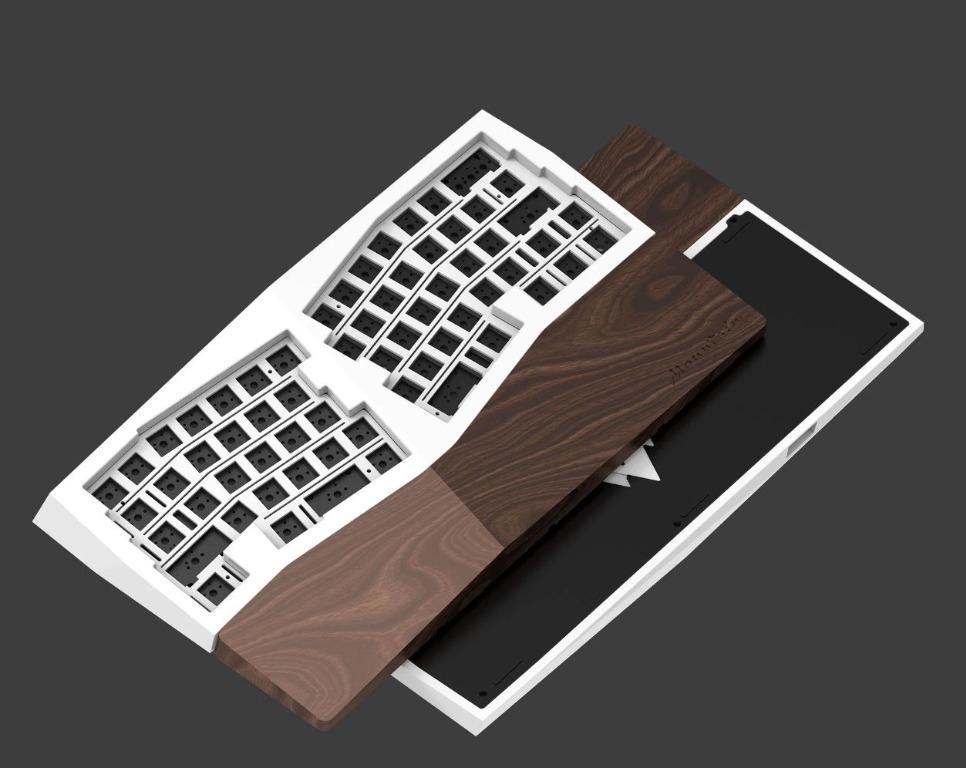 KBDFans Mountain Ergo (E-White w HS PCB), Computers & Tech, Parts