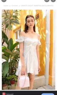 Kissabelle Elegant Vanity White Eyelet Romper Lace