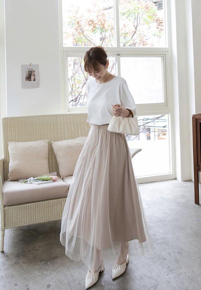 Midi tulle new arrivals mesh skirt