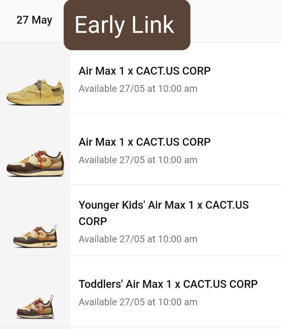 air max 1 x cactus corp gold