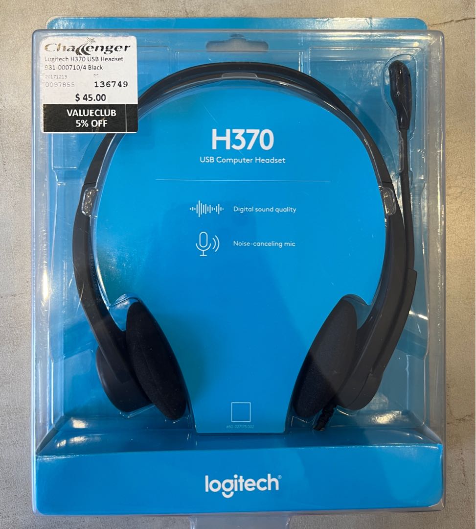 Logitech H370 USB Computer Headset with 