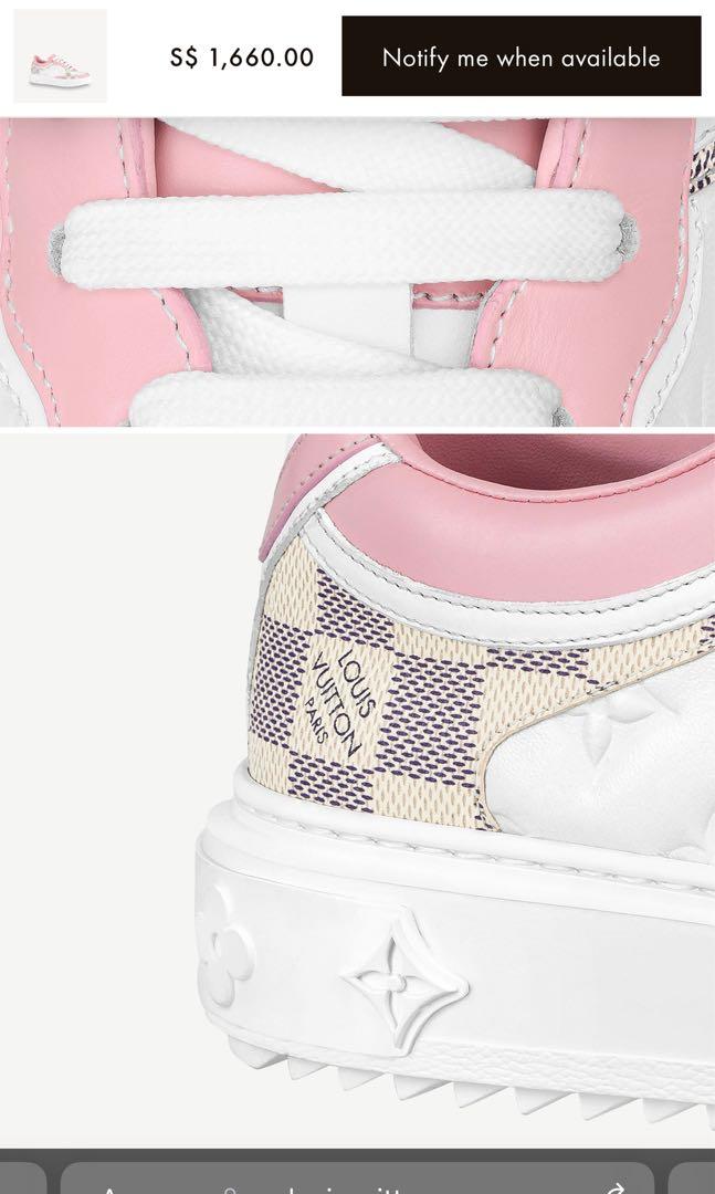 Louis Vuitton sz 35.5 Womens Damier Azur Punchy Sneaker Leather ref.297914  - Joli Closet