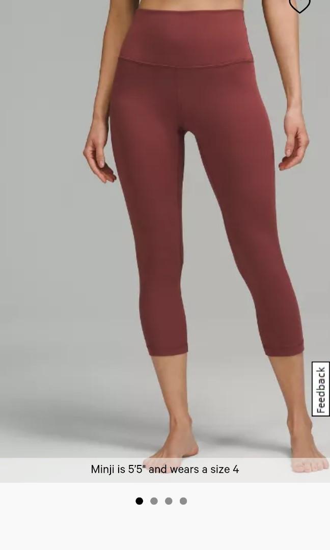Lululemon Align Crop 21 in, Sz 0, Smoky Red, Women's Fashion, Activewear on  Carousell