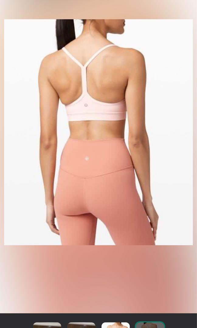 Lululemon Ribbed Nulu Asymmetrical Yoga Bra Pink - $45 (25% Off