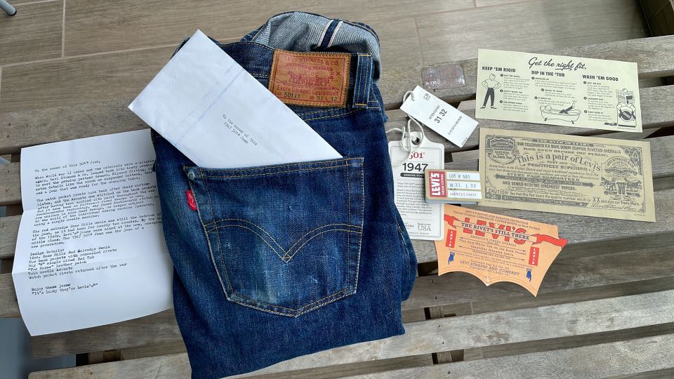 Levi's Vintage Clothing 1947's 501XX JEANS The effect of wearing