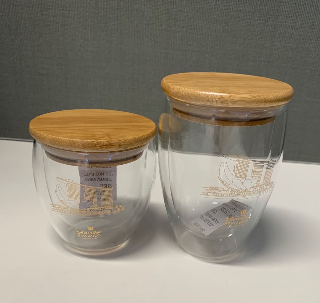 MBS double walled glass set with lids, Food & Drinks, Beverages on