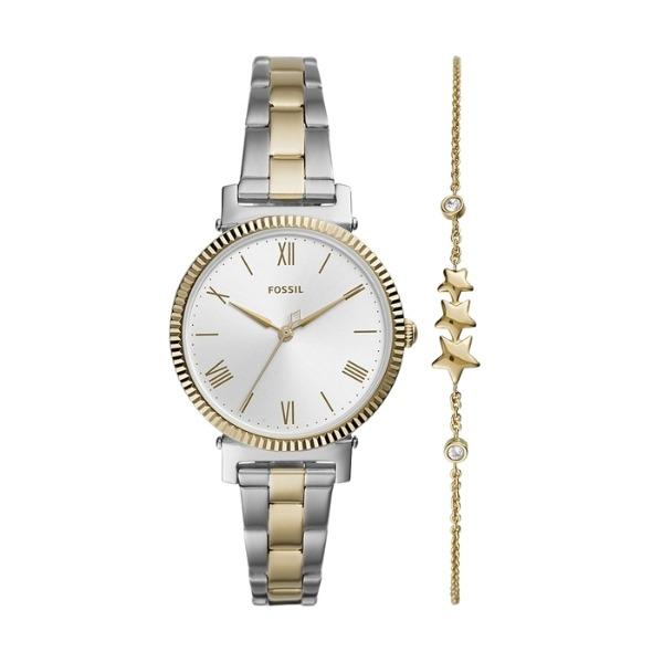 NEW Fossil Daisy Stainless Steel Ladies Watch and Bracelet Set ES4914SET