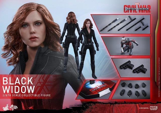 New Hottoys Captain America 3 Civil War Black Widow 1/6 MMS365 全新玩具狂熱美國隊長3：英雄內戰黑寡婦不散賣,  興趣及遊戲, 玩具 遊戲類- Carousell