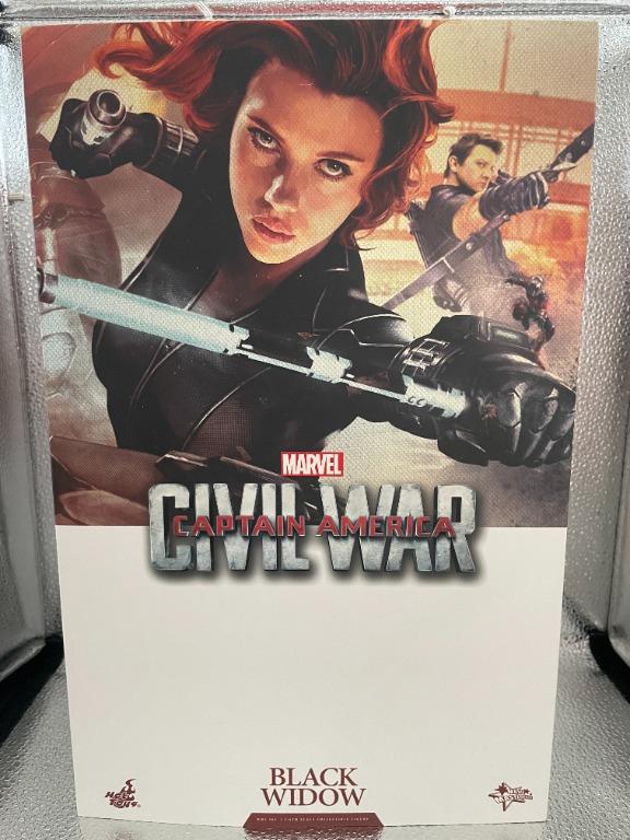 New Hottoys Captain America 3 Civil War Black Widow 1/6 MMS365 全新玩具狂熱美國隊長3：英雄內戰黑寡婦不散賣,  興趣及遊戲, 玩具 遊戲類- Carousell