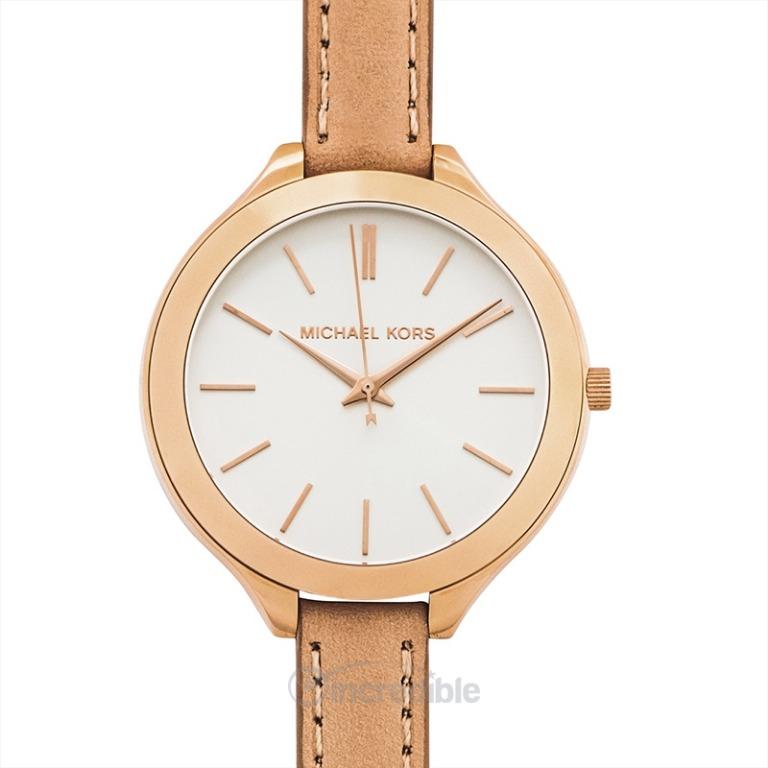 NEW Michael Kors Slim Runway Quartz Silver Dial Stainless Steel