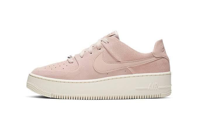 Pink suede air force 1s cheap