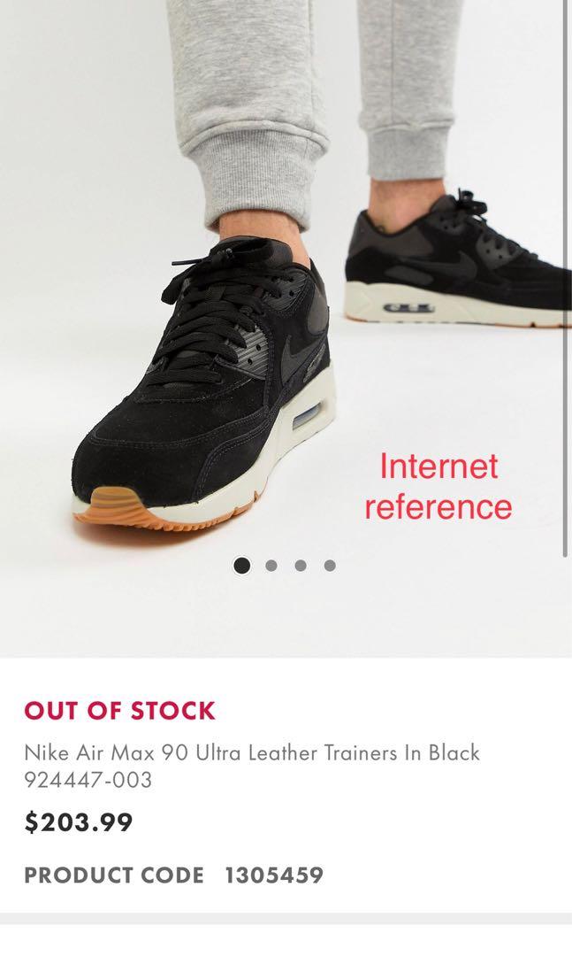 Air max 90 ultra sales leather trainers in black