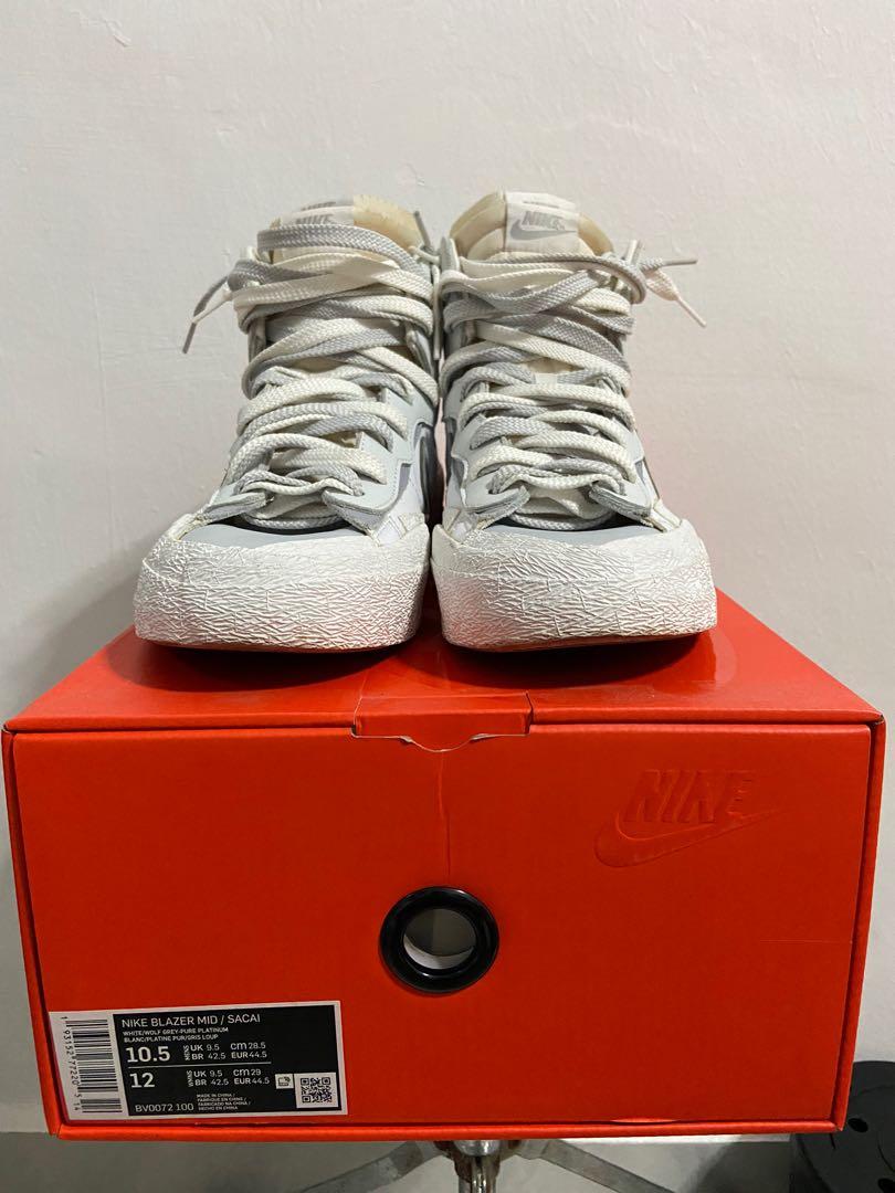 Sacai nike blazer new arrivals mid white wolf grey