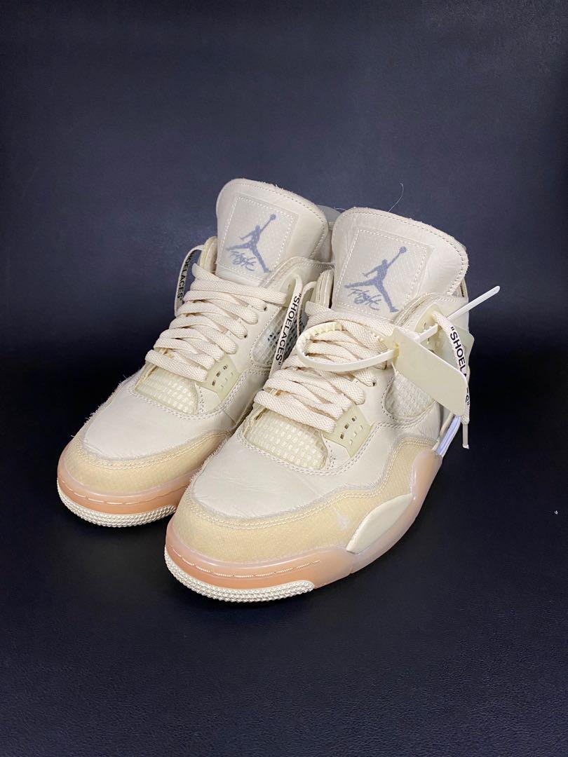 WMNS) Off-White x Air Jordan 4 SP 'Sail' CV9388-100 - KICKS CREW