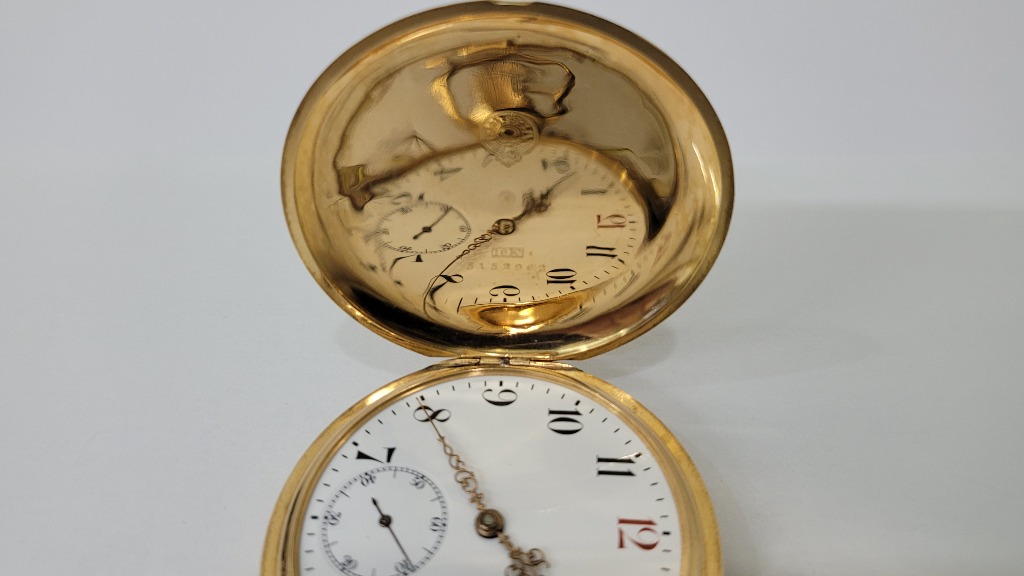 OMEGA VINTAGE GRAND PRIX PARIS 1900 18K POCKET WATCH Luxury
