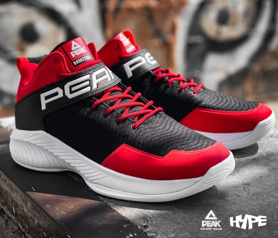 PEAK Hype Basketball Shoe Model E01251A Red Black READY STOCK