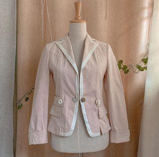 Pink Cotton Denim Outerwear
