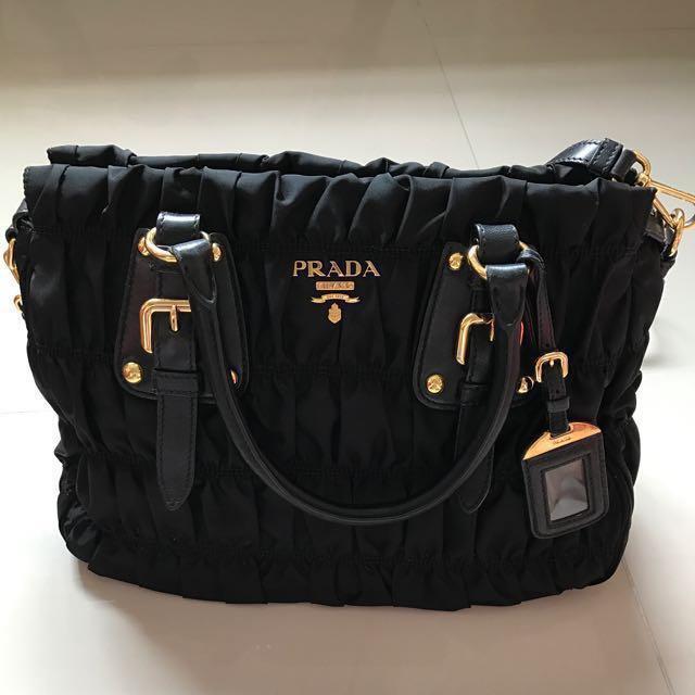 Prada Tessuto Nylon 2 way bag, Women's Fashion, Bags & Wallets, Tote Bags  on Carousell