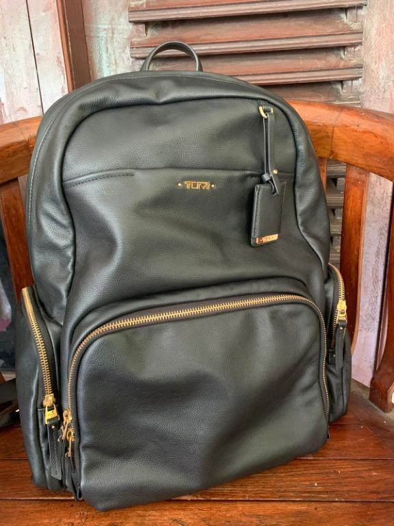 Tumi calais deals leather backpack