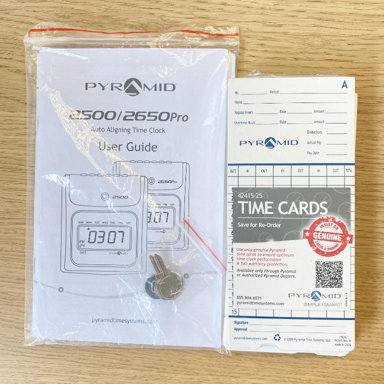 Pyramid 2500 電子打咭鐘 Time Clock Bundle / Timecard, 電腦＆科技, 商務用科技產品 Carousell