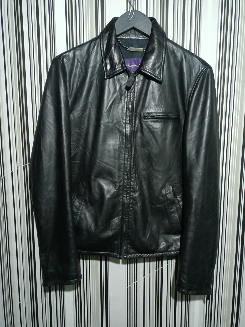Ralph lauren purple label leather jacket Men s Fashion Coats Jackets and Outerwear on Carousell
