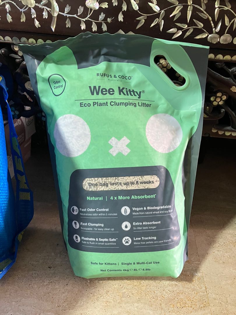 Rufus & Coco AU Wee Kitty Eco Plant Clumping Litter 4kg, Pet Supplies