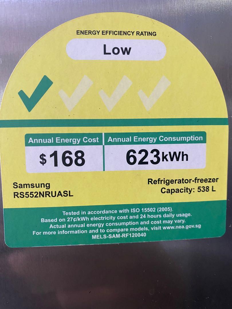 Samsung Side by Side Digital Inverter Fridge, 538L, TV & Home