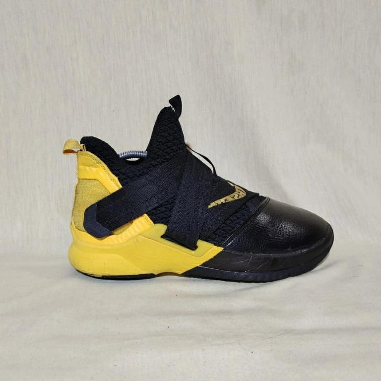 Lebron soldier 12 black deals yellow