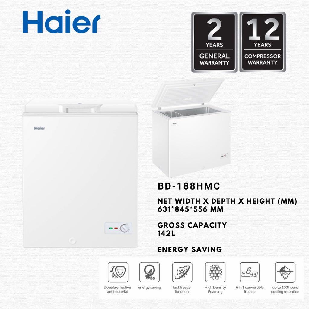 Shiro Furniture HAIER BD188HMC Chest Freezer, TV & Home Appliances, Kitchen Appliances
