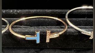 Stainless steel love t bangle