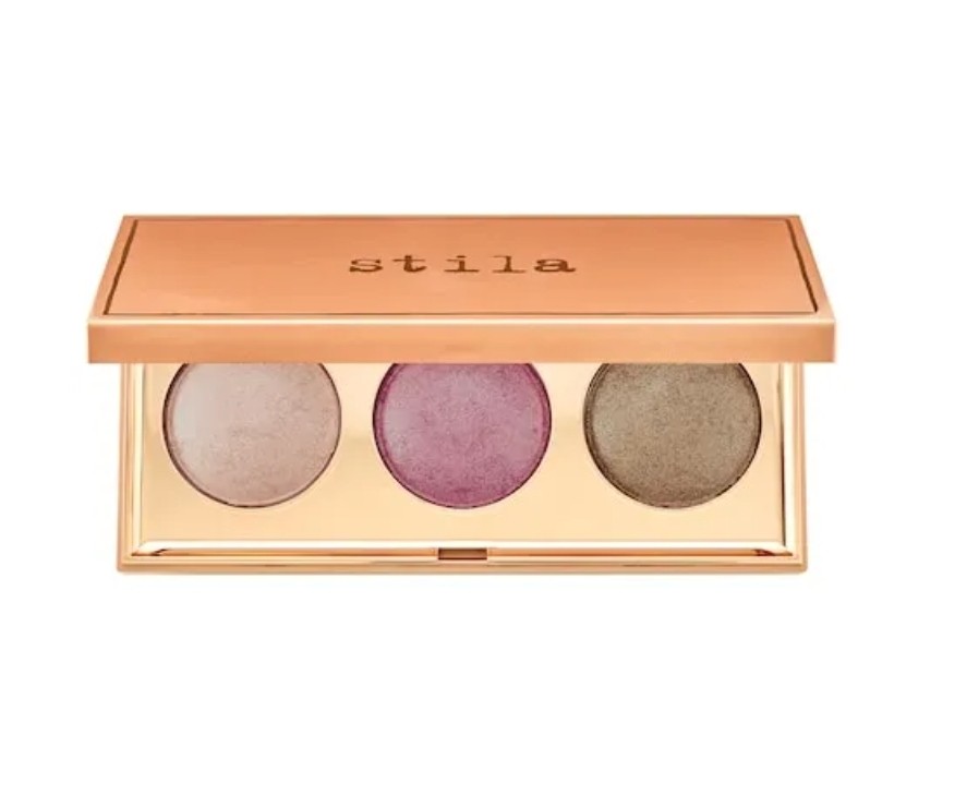 Stila Shine Bright Highlighter Bronzer Blush Eye Palette, Beauty