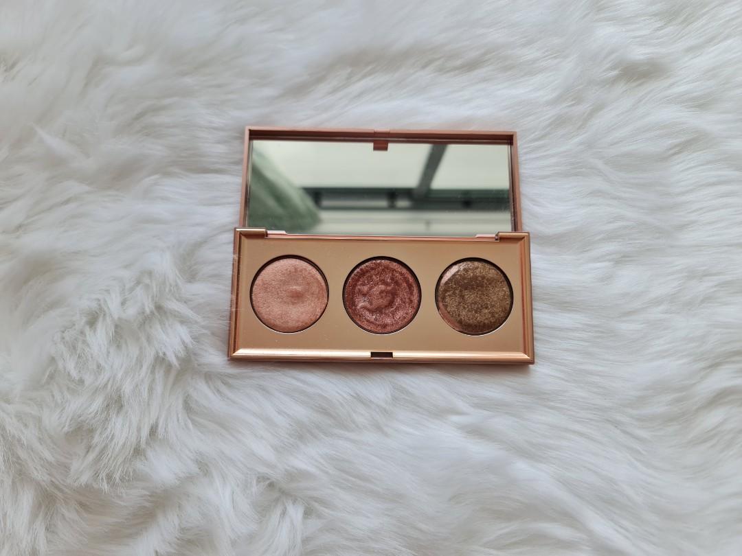 Stila Shine Bright Highlighter Bronzer Blush Eye Palette, Beauty