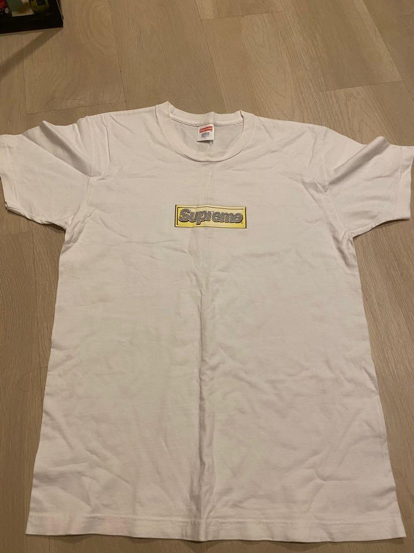 Supreme gold top box logo tee