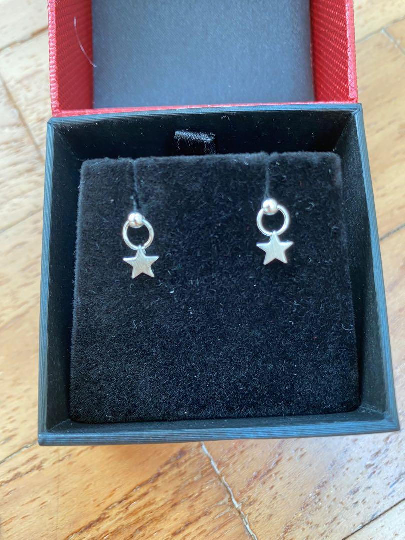 Dainty earrings sterling silver top