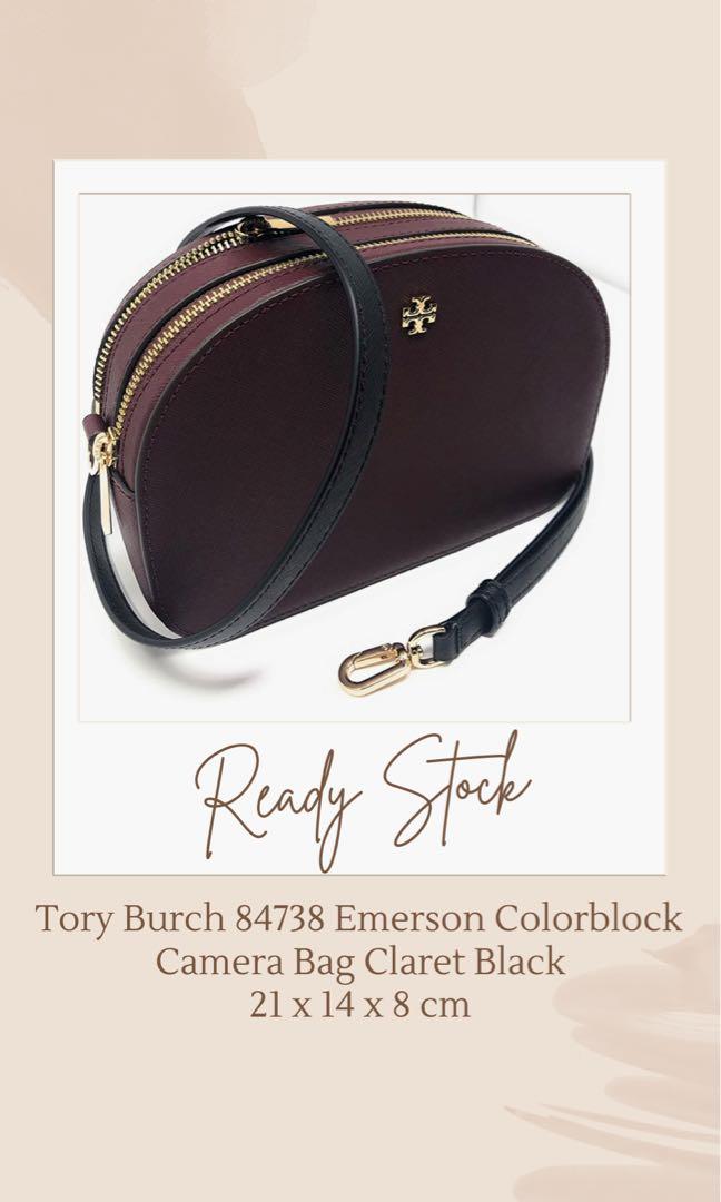 Tory Burch Emerson Color Block Camera Bag Navy Blue 