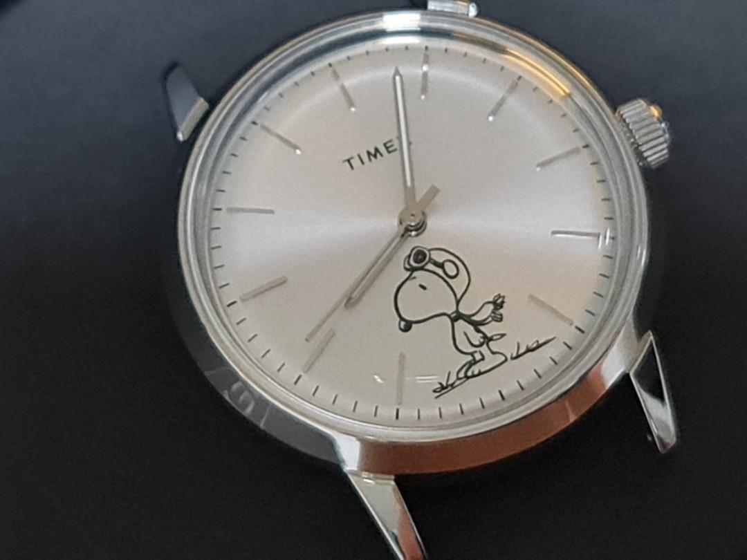 TIMEX Q MARLIN x PEANUTS FEATURING SNOOPY FLYING ACE TW2R94800 Automatic 40mm Peanuts Snoppy. FULL BOX CARD from Local AD