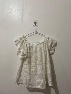 Topshop off-shoulder lace top