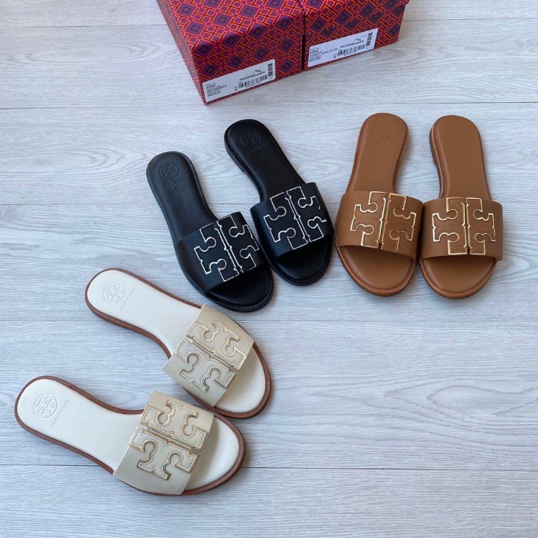 Tory Burch ladies summer flat sandal outdoor slipper sand beach shoes  size35-40, Women's Fashion, Footwear, Sandals on Carousell