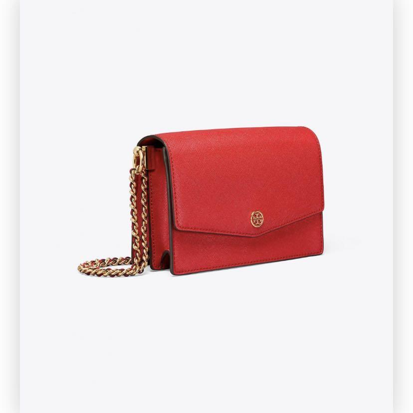 Tory Burch Robinson Mini Shoulder Bag in Red