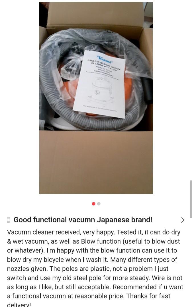 TOYOMI Wet / Dry Vacuum Cleaner VC8215WD Suck Water / Clean Aircon Official 1 year