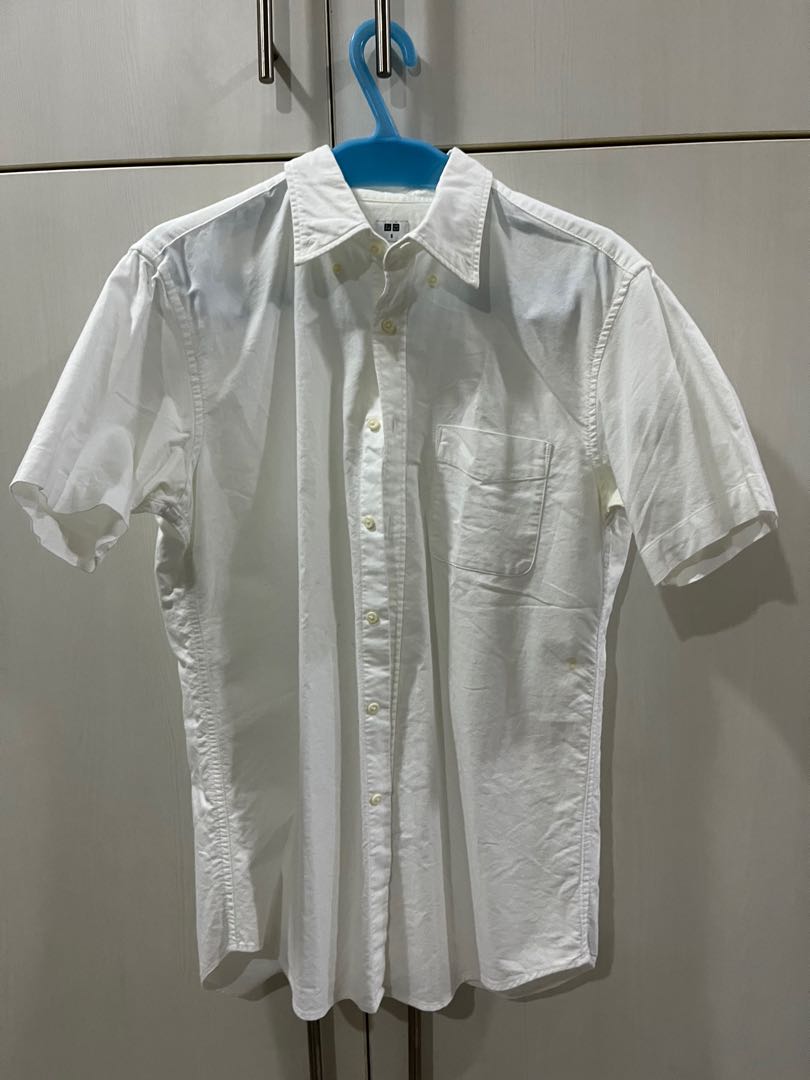 Uniqlo Button Down Short Sleeve Polo, Men's Fashion, Tops & Sets ...