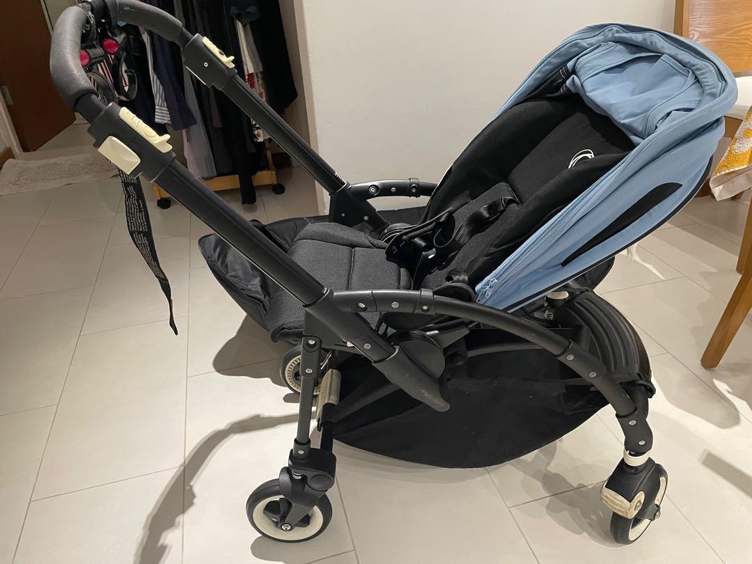 Used Bugaboo Bee Plus Baby Stroller in blue and Travel Check in