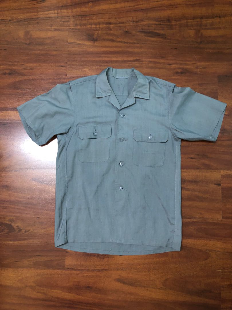 Vintage Workwear Short sleeve Button Down Polo, Men's Fashion, Tops & Sets,  Tshirts & Polo Shirts on Carousell