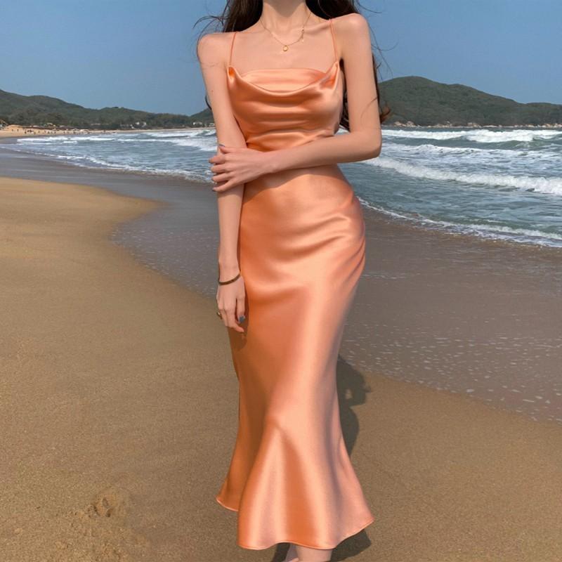 Apricot wedding guest dresses store