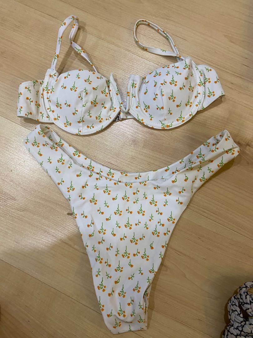 White floral bikini top