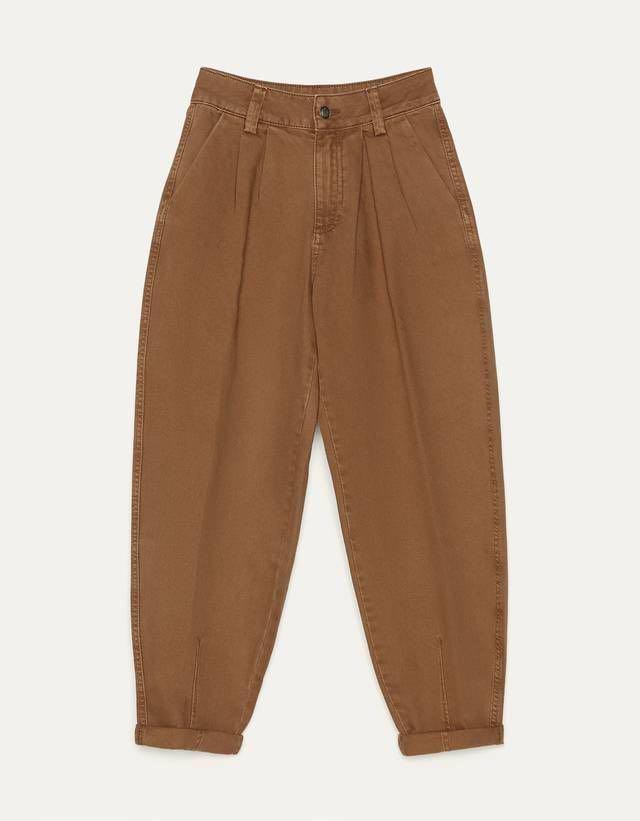 ZARA Z1975 slouchy jeans toffee, Fesyen Wanita, Pakaian Wanita