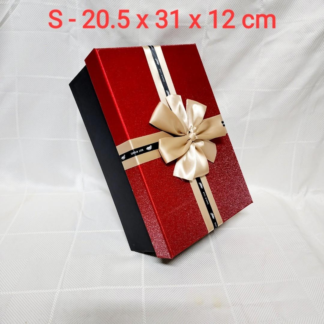 {5 Sizes} Gift Box (XLarge) with Matching Best Wishes Bow Ribbon detailed, Rectangular Shape