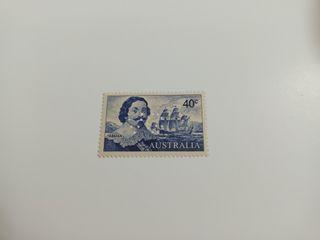 早期  英屬澳洲 TASMAN 40¢ (VG针孔防盗) MNH